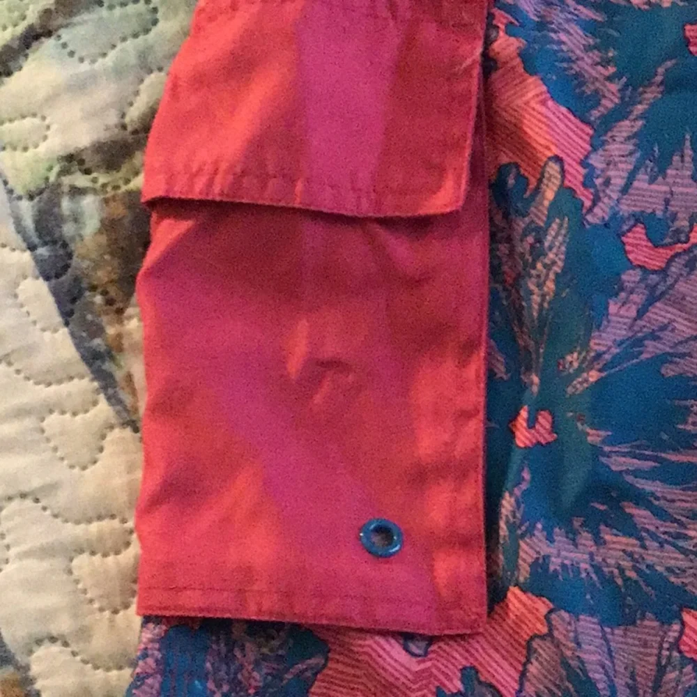 Red Camel board shorts pink blue 36W 🏖 pockets bright color